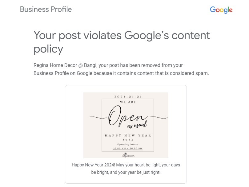 spam post? why ?? - Google Business Profile Community